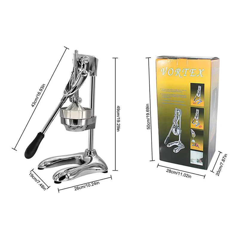 BlendX SteelPress – Manual Stainless Steel Citrus & Pomegranate Juicer