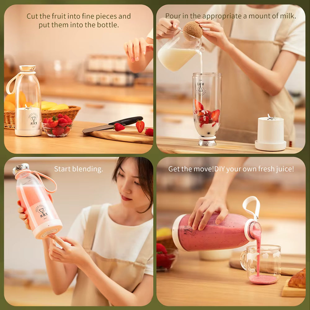 BlendX Portable Juice Maker – Smart USB Citrus & Fruit Blender Cup